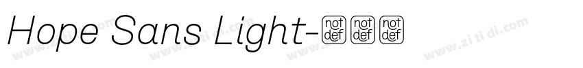 Hope Sans Light字体转换
